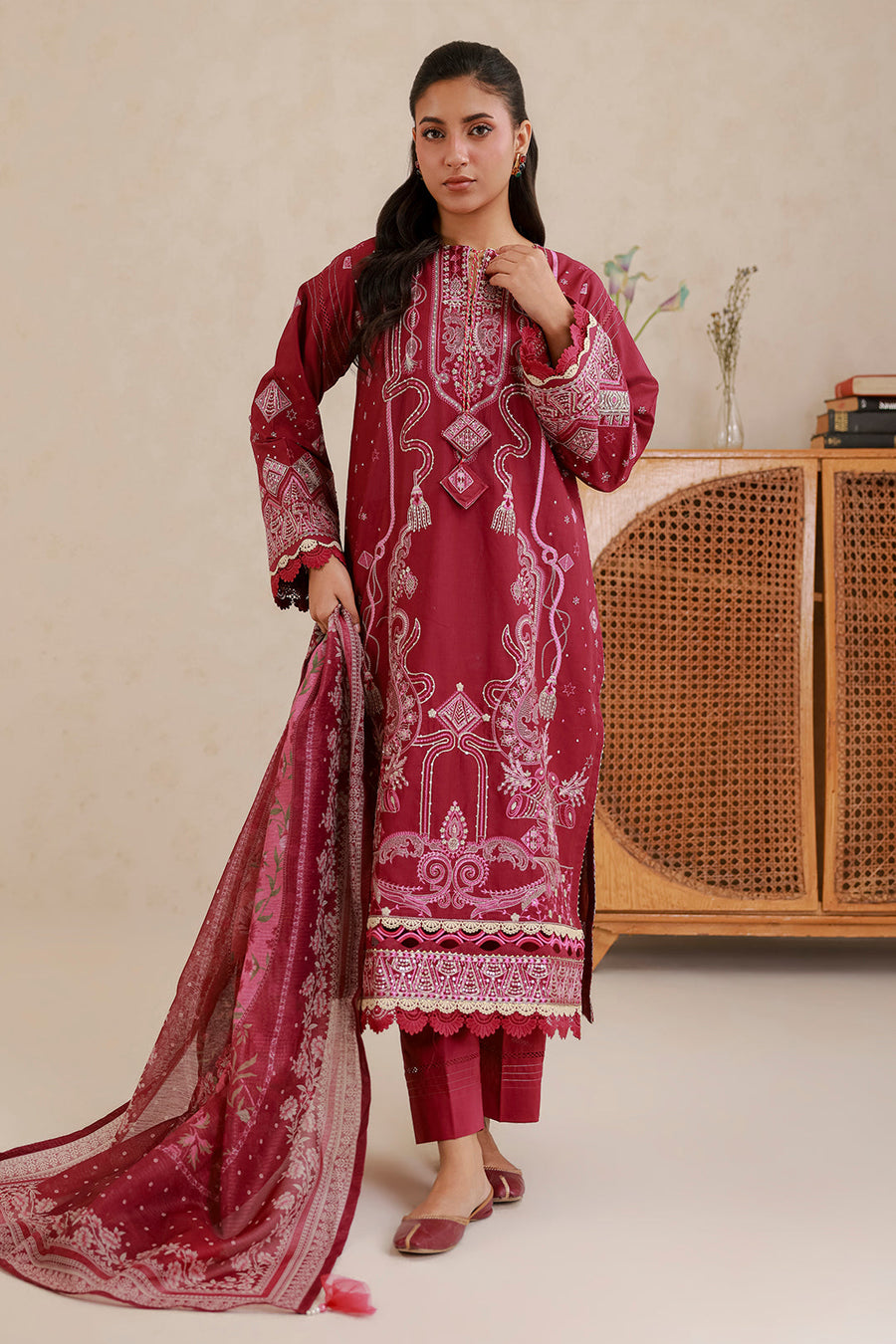 Zellbury Summer Embroidered Lawn Unstitched 3Pc Suit WUS26E30655