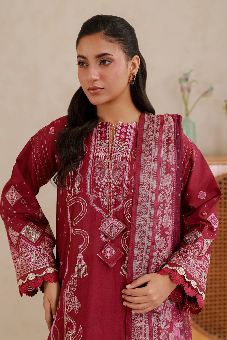 Zellbury Summer Embroidered Lawn Unstitched 3Pc Suit WUS26E30655