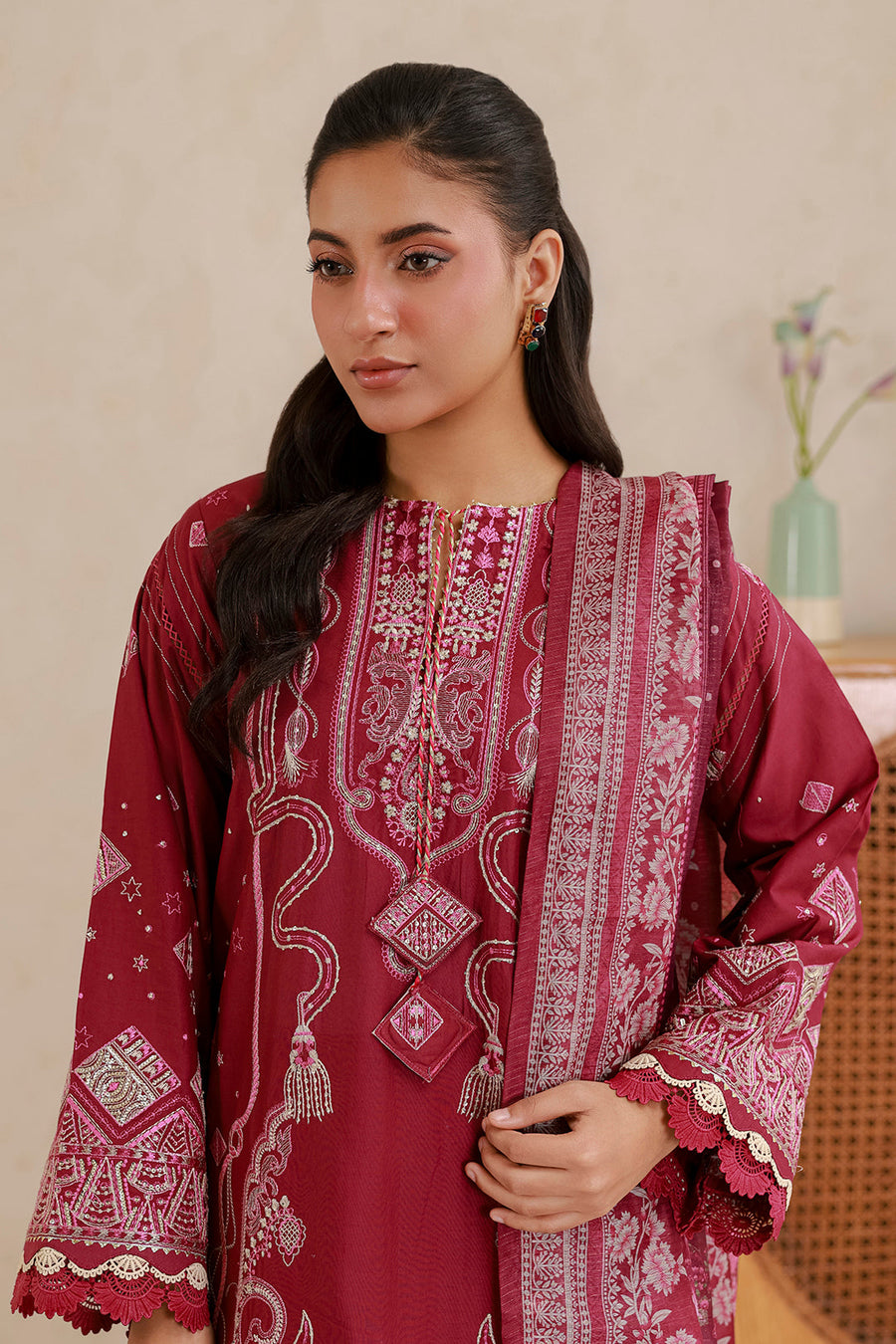 Zellbury Summer Embroidered Lawn Unstitched 3Pc Suit WUS26E30655