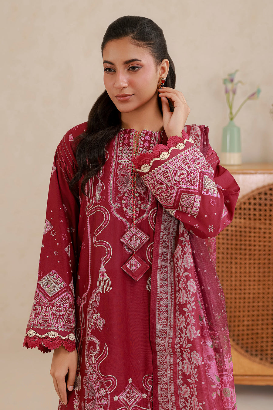 Zellbury Summer Embroidered Lawn Unstitched 3Pc Suit WUS26E30655