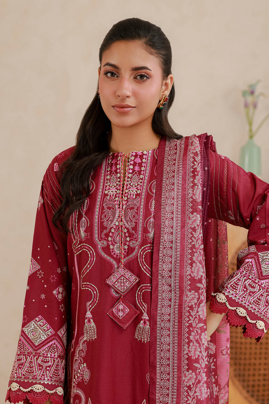 Zellbury Summer Embroidered Lawn Unstitched 3Pc Suit WUS26E30655