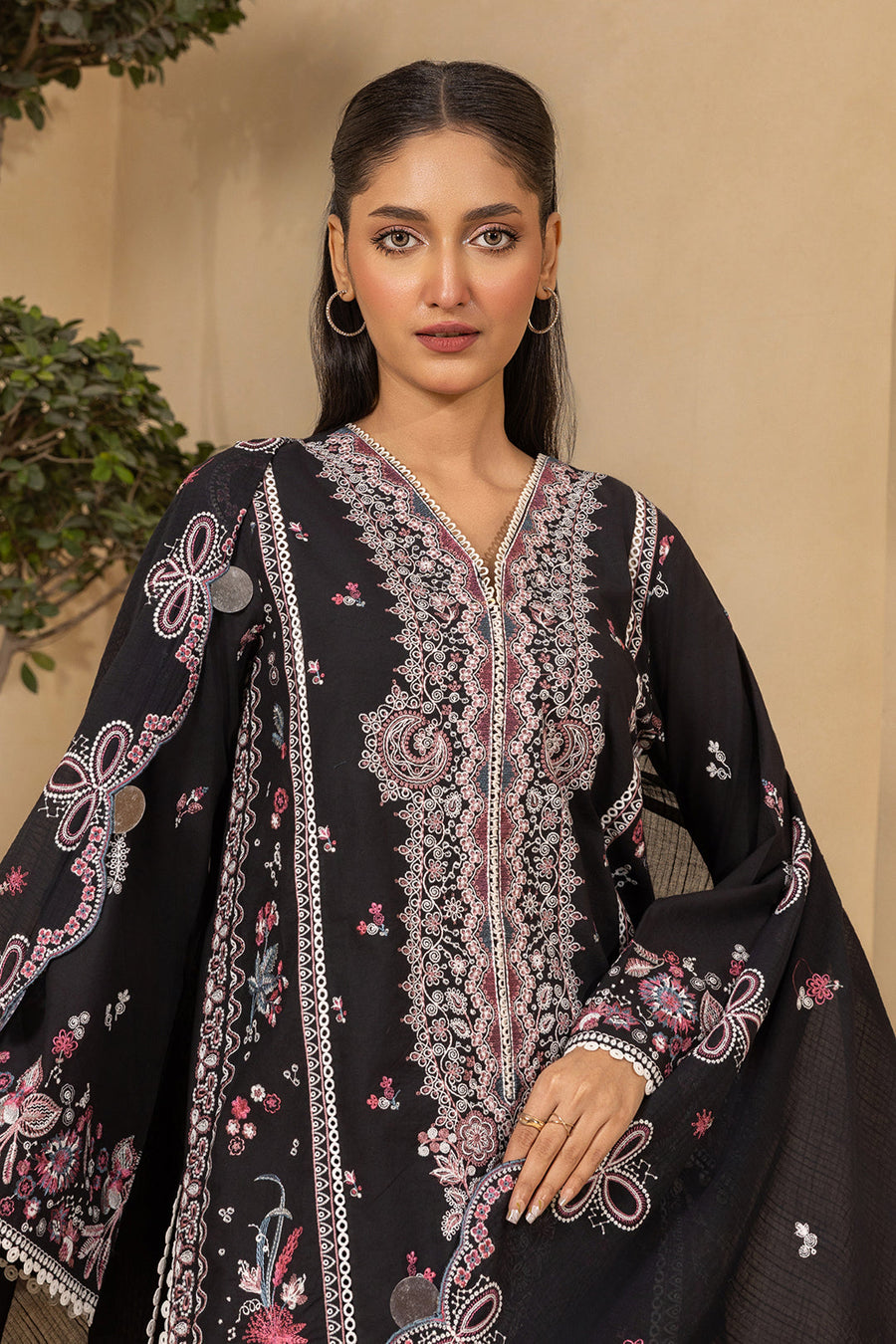 Zellbury Summer Embroidered Jacquard Unstitched 3Pc Suit WUS26E30660