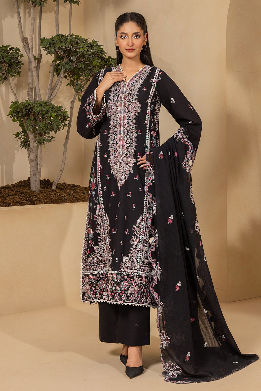 Zellbury Summer Embroidered Jacquard Unstitched 3Pc Suit WUS26E30660