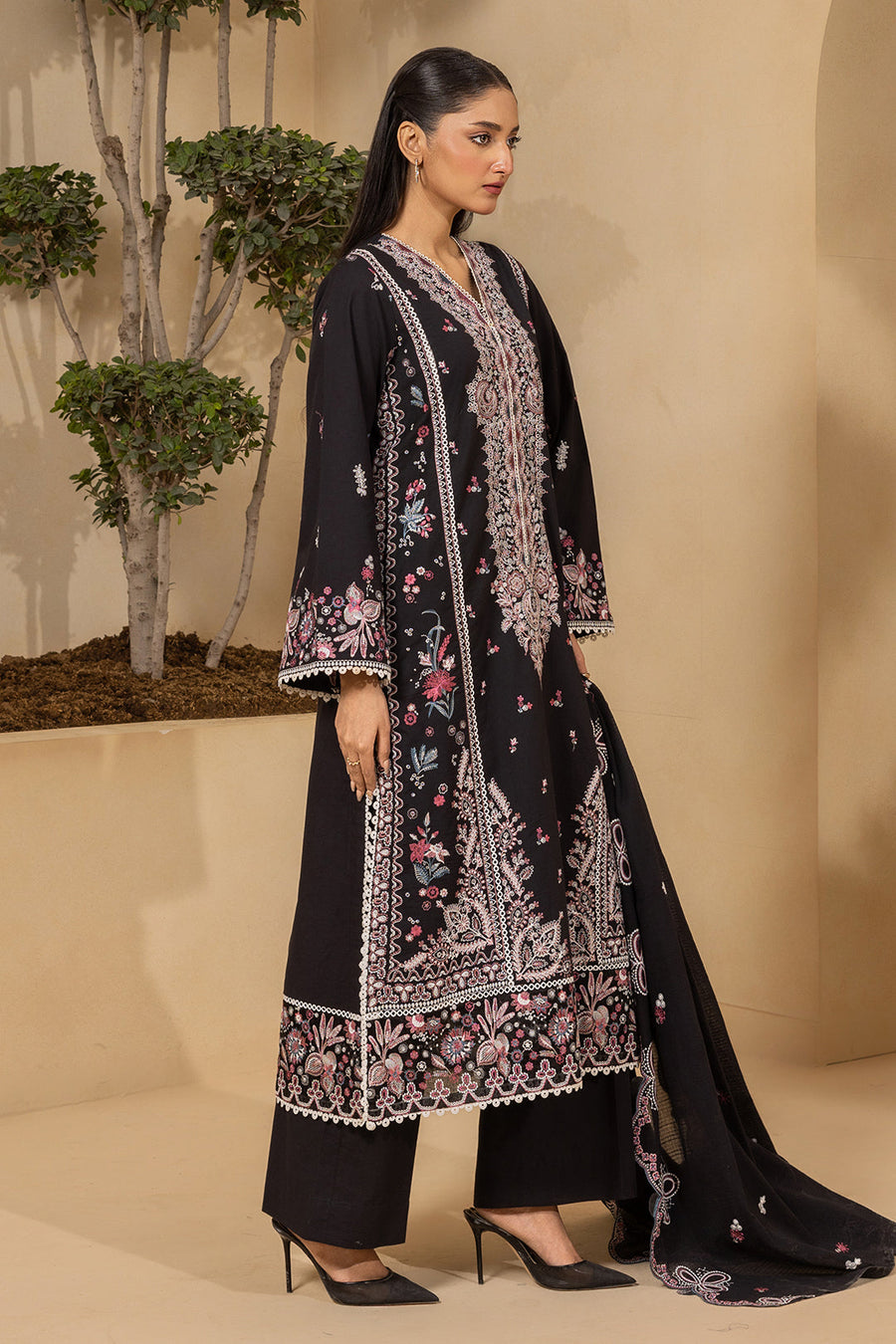 Zellbury Summer Embroidered Jacquard Unstitched 3Pc Suit WUS26E30660