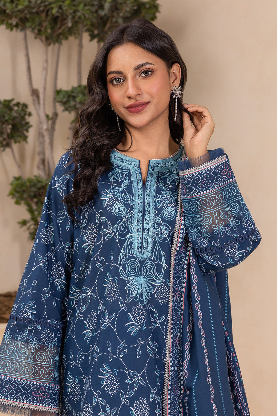 Zellbury Summer Embroidered Lawn Unstitched 3Pc Suit WUS26E30708