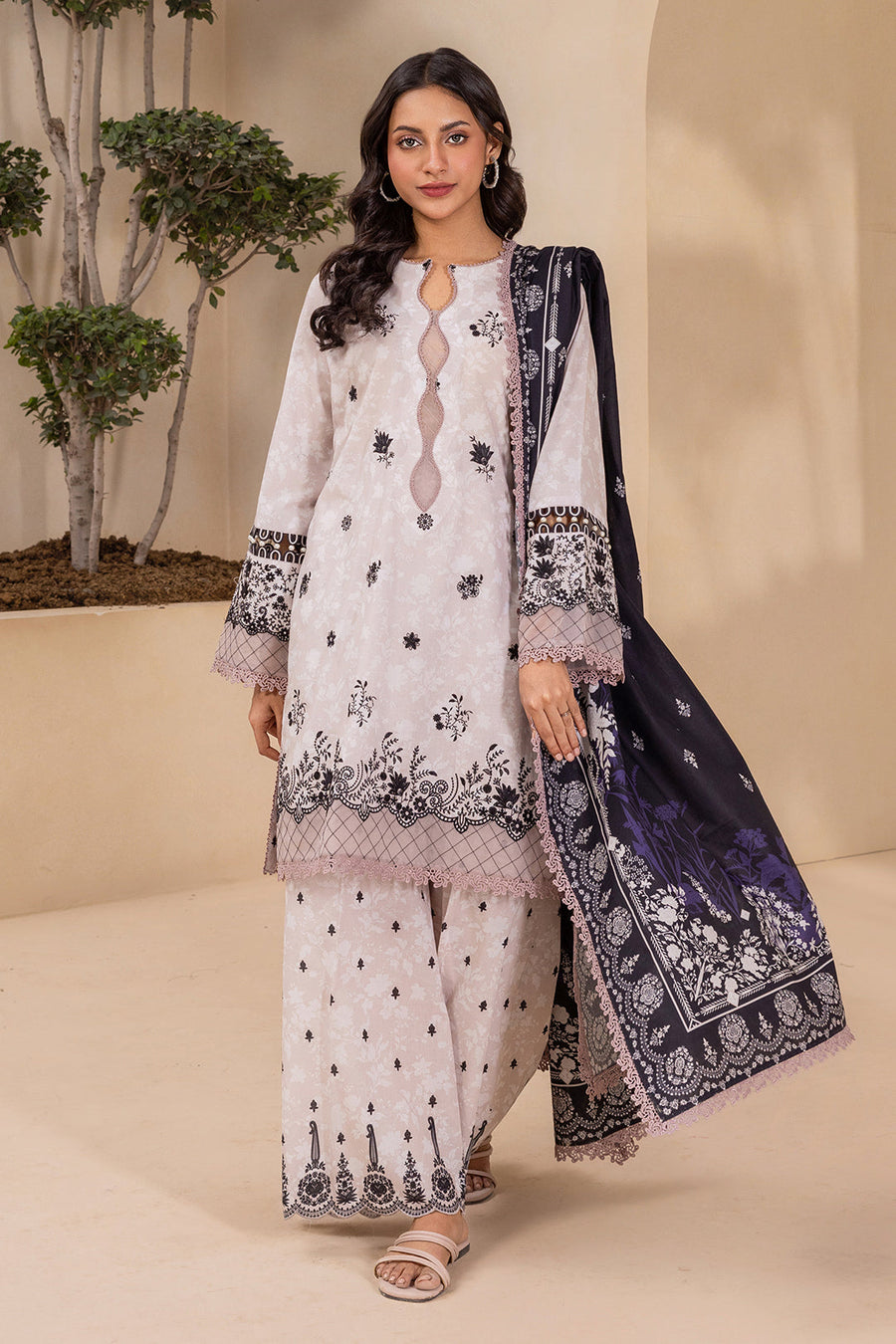 Zellbury Summer Embroidered Lawn Unstitched 3Pc Suit WUS26E30782