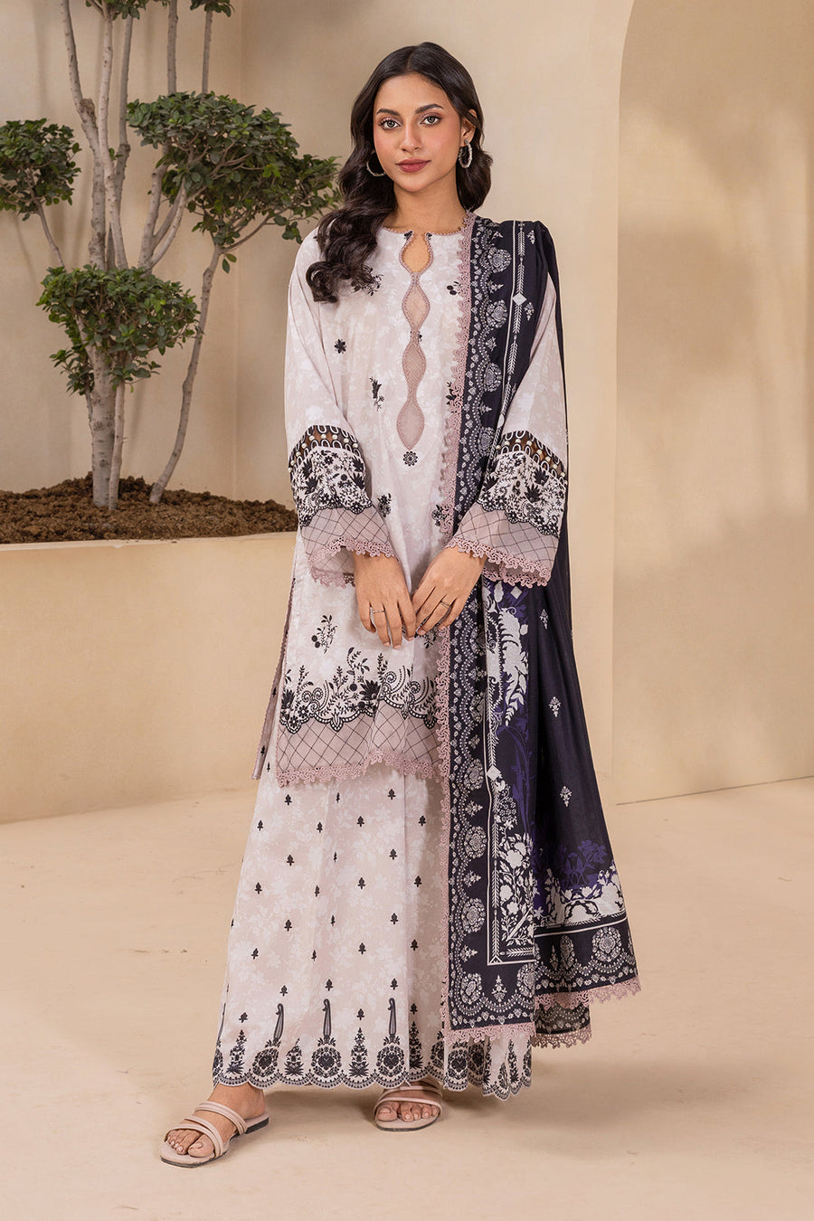 Zellbury Summer Embroidered Lawn Unstitched 3Pc Suit WUS26E30782