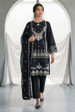 Zellbury Monochrome Embroidered Lawn Unstitched 3Pc Suit WUS26E31105