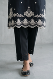 Zellbury Monochrome Embroidered Lawn Unstitched 3Pc Suit WUS26E31105