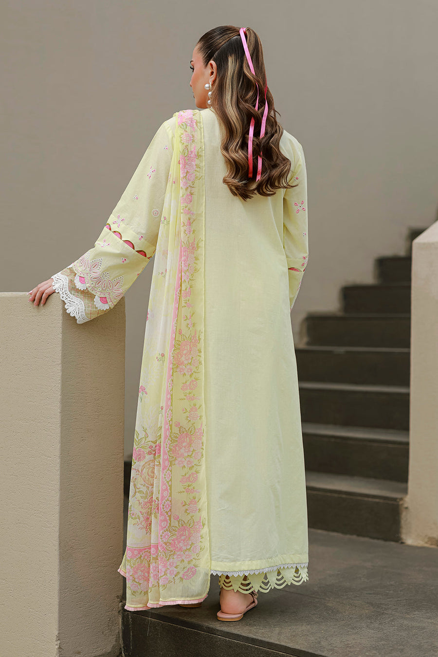Zellbury Chikankari Embroidered Cotton Unstitched 3Pc Suit WUS26E34077