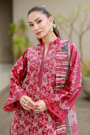 Zellbury Chikankari Embroidered Cotton Unstitched 3Pc Suit WUS26E34078