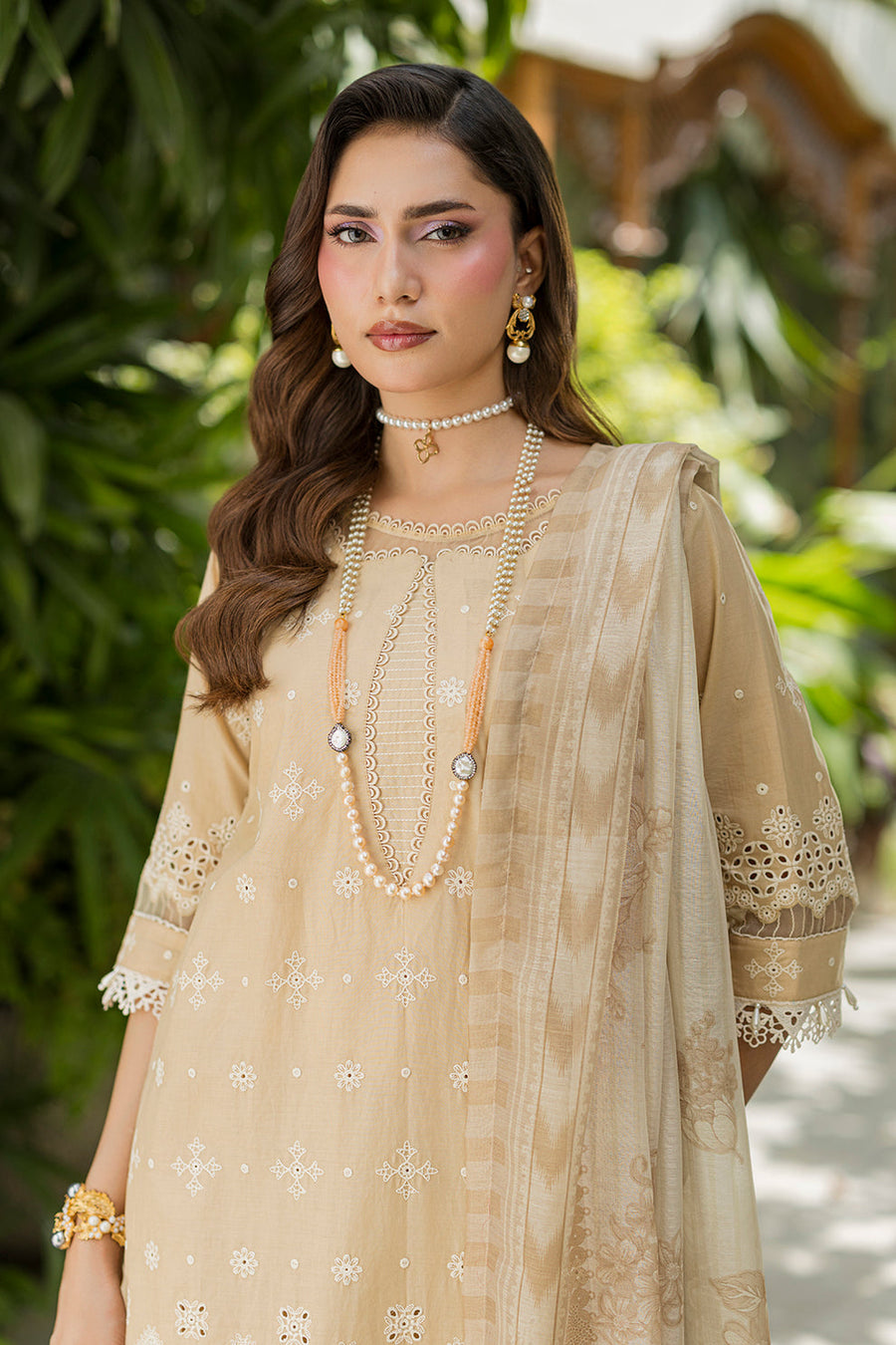 Zellbury Chikankari Embroidered Cotton Unstitched 3Pc Suit WUS26E34081