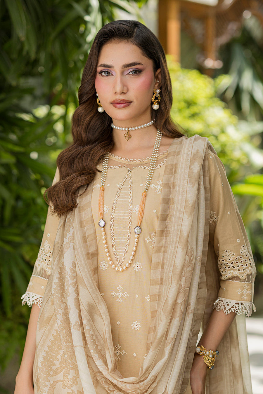 Zellbury Chikankari Embroidered Cotton Unstitched 3Pc Suit WUS26E34081