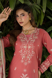 Zellbury Chikankari Embroidered Cotton Unstitched 3Pc Suit WUS26E34082