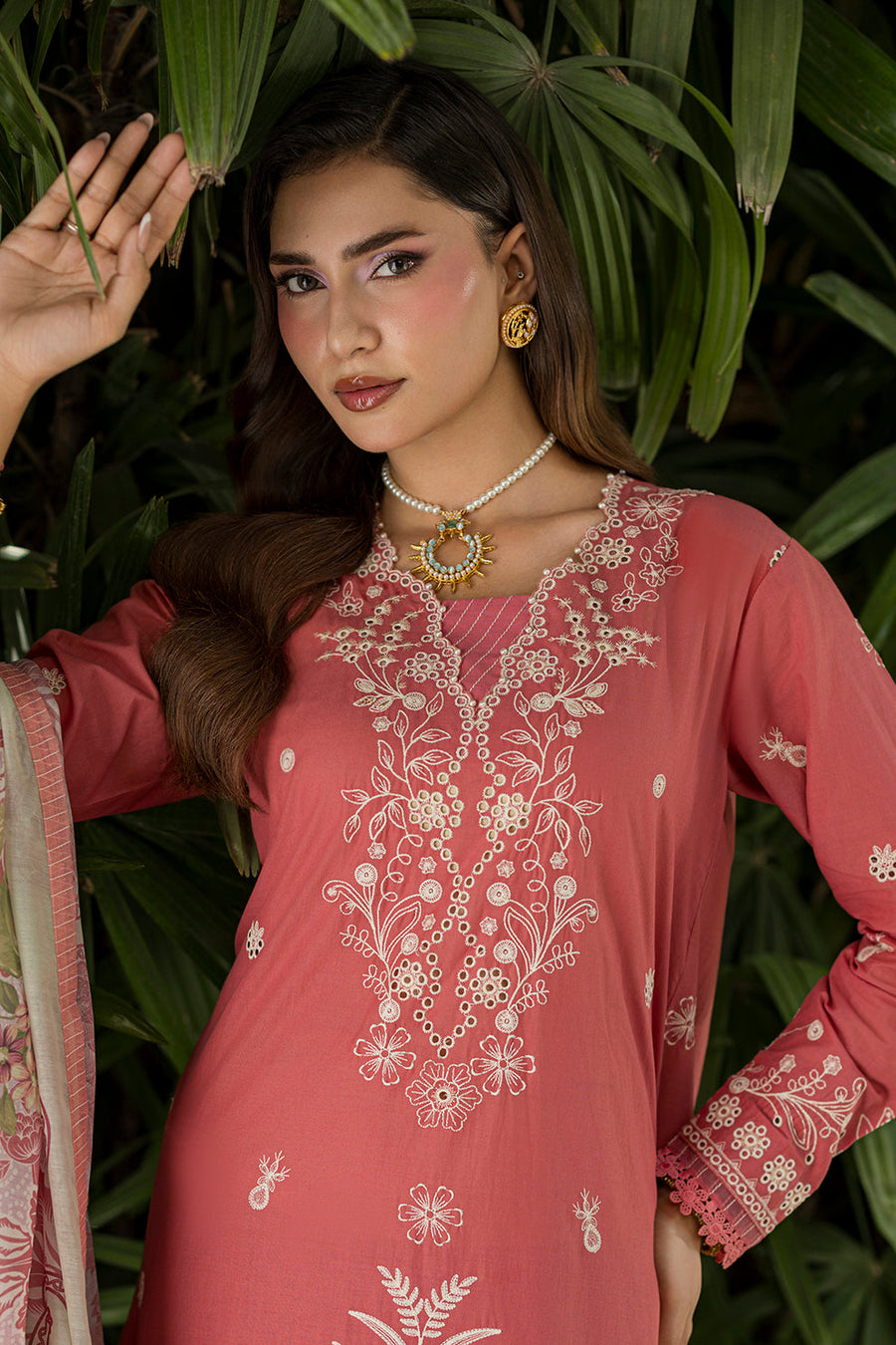 Zellbury Chikankari Embroidered Cotton Unstitched 3Pc Suit WUS26E34082