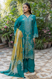 Zellbury Chikankari Embroidered Cotton Unstitched 3Pc Suit WUS26E34083