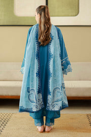 Zellbury Chikankari Embroidered Cotton Unstitched 3Pc Suit WUS26E34084