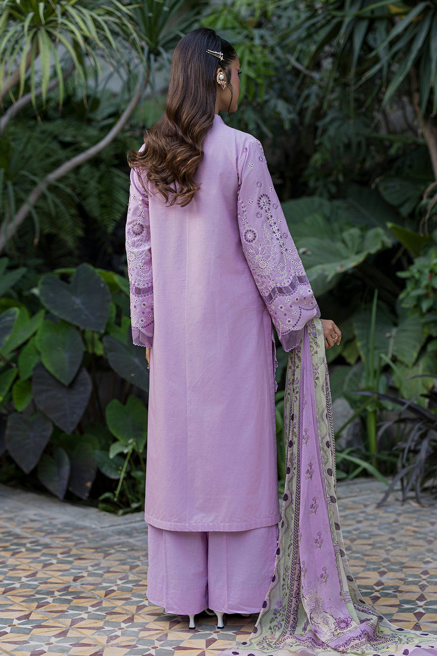 Zellbury Chikankari Embroidered Cotton Unstitched 3Pc Suit WUS26E34085