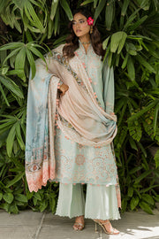 Zellbury Chikankari Embroidered Cotton Unstitched 3Pc Suit WUS26E34086