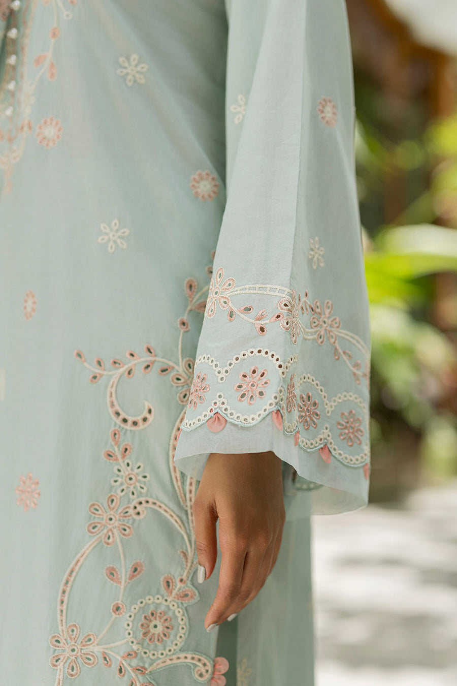 Zellbury Chikankari Embroidered Cotton Unstitched 3Pc Suit WUS26E34086