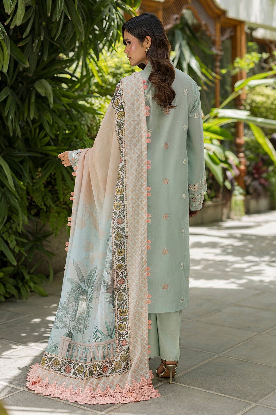 Zellbury Chikankari Embroidered Cotton Unstitched 3Pc Suit WUS26E34086