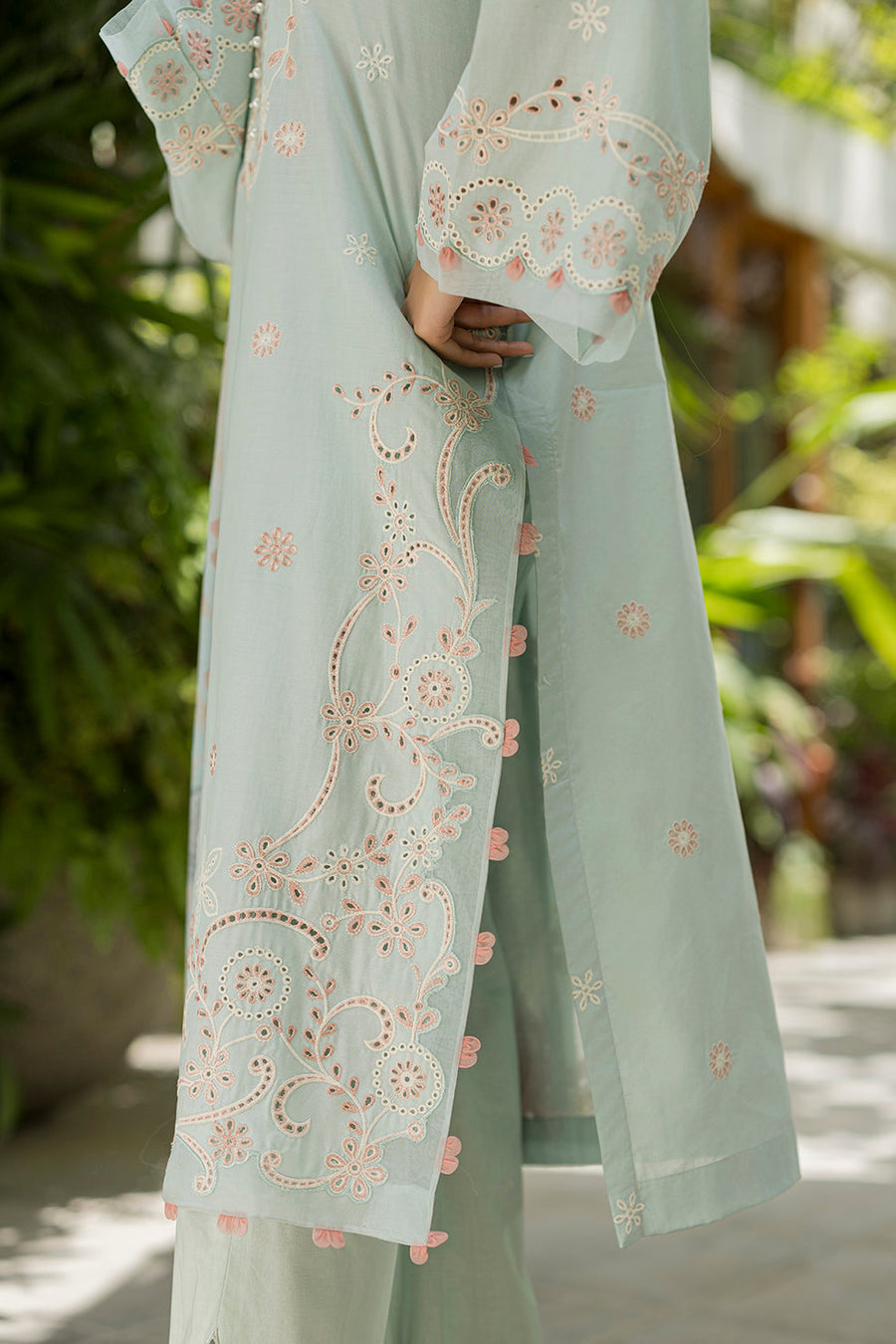 Zellbury Chikankari Embroidered Cotton Unstitched 3Pc Suit WUS26E34086