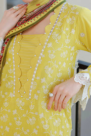 Zellbury Chikankari Embroidered Cotton Unstitched 3Pc Suit WUS26E34087