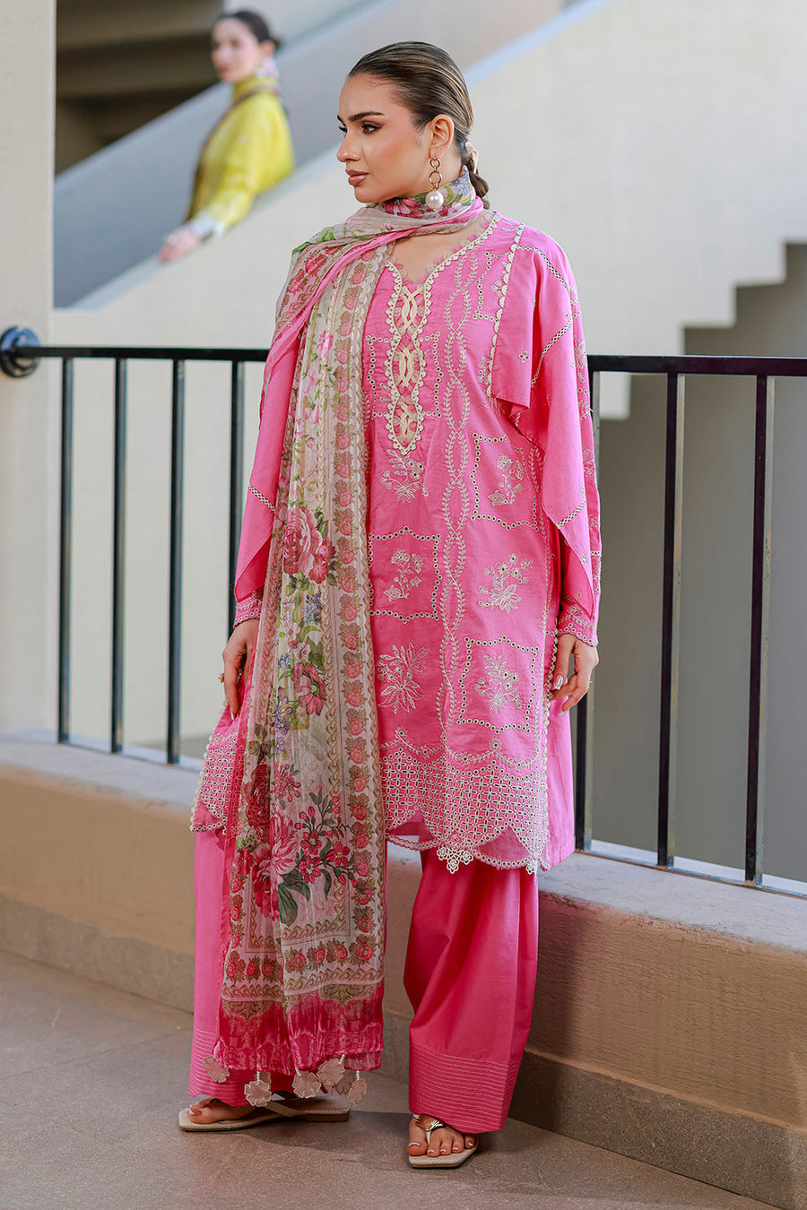 Zellbury Chikankari Embroidered Cotton Unstitched 3Pc Suit WUS26E34089