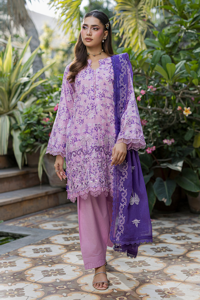 Zellbury Chikankari Embroidered Cotton Unstitched 3Pc Suit WUS26E34093