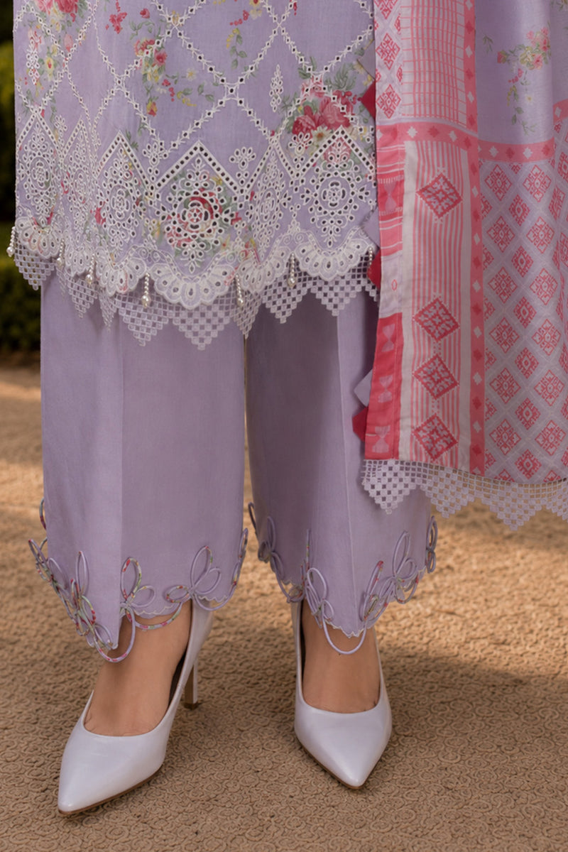 Zellbury Chikankari Embroidered Cotton Unstitched 3Pc Suit WUS26E34097