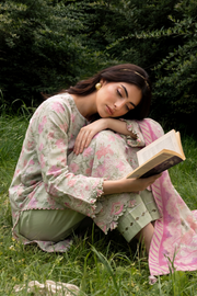 Zellbury Chikankari Embroidered Cotton Unstitched 3Pc Suit WUS26E34098