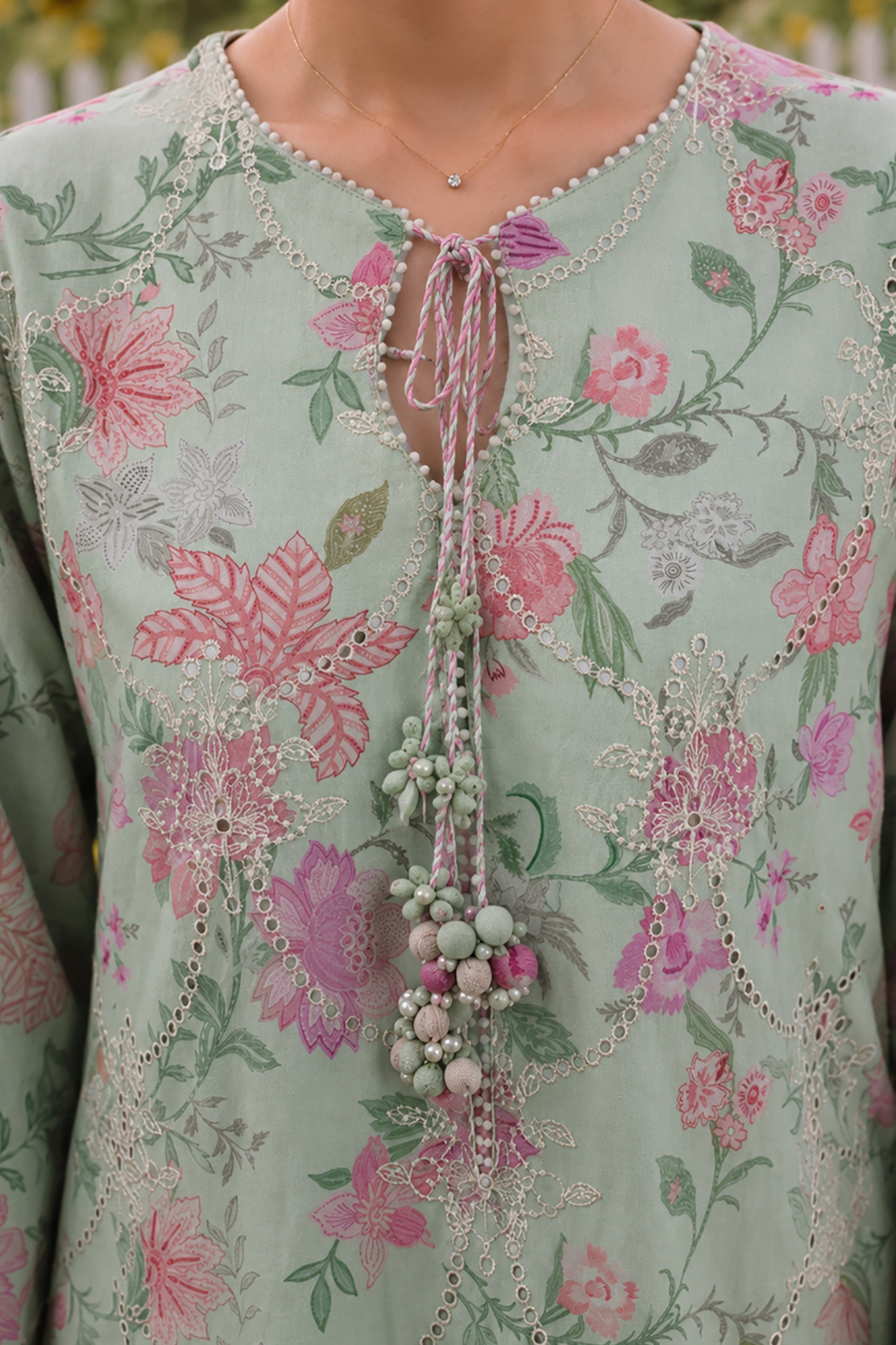Zellbury Chikankari Embroidered Cotton Unstitched 3Pc Suit WUS26E34098