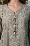 Zellbury Chikankari Embroidered Cotton Unstitched 3Pc Suit WUS26E34108