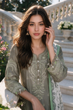 Zellbury Chikankari Embroidered Cotton Unstitched 3Pc Suit WUS26E34108