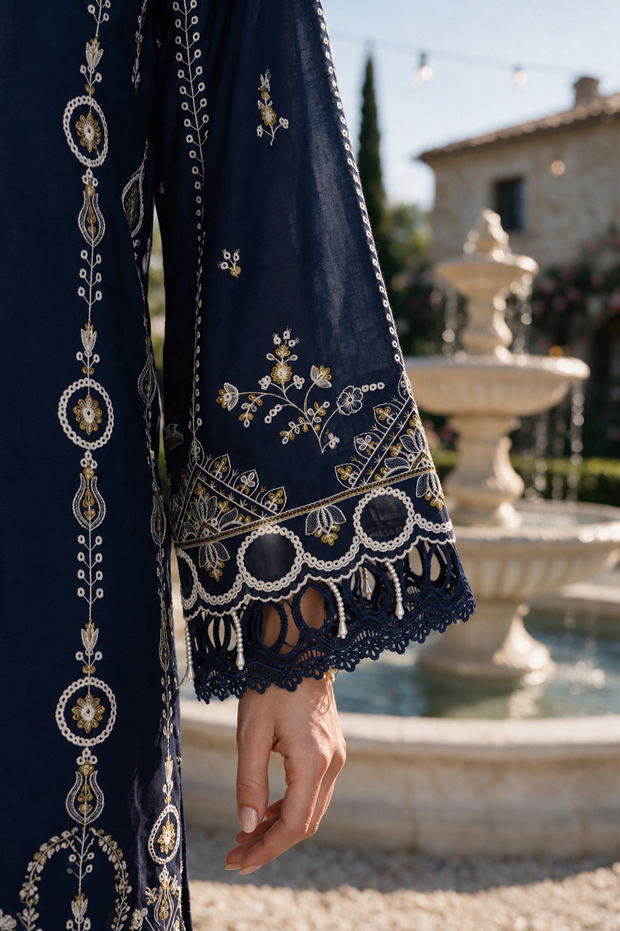 Zellbury Chikankari Embroidered Cotton Unstitched 3Pc Suit WUS26E34111