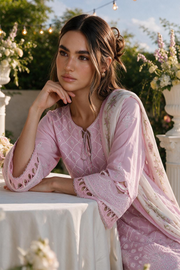 Zellbury Chikankari Embroidered Cotton Unstitched 3Pc Suit WUS26E34114