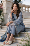 Zellbury Chikankari Embroidered Cotton Unstitched 3Pc Suit WUS26E34119