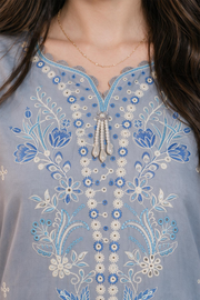 Zellbury Chikankari Embroidered Cotton Unstitched 3Pc Suit WUS26E34119