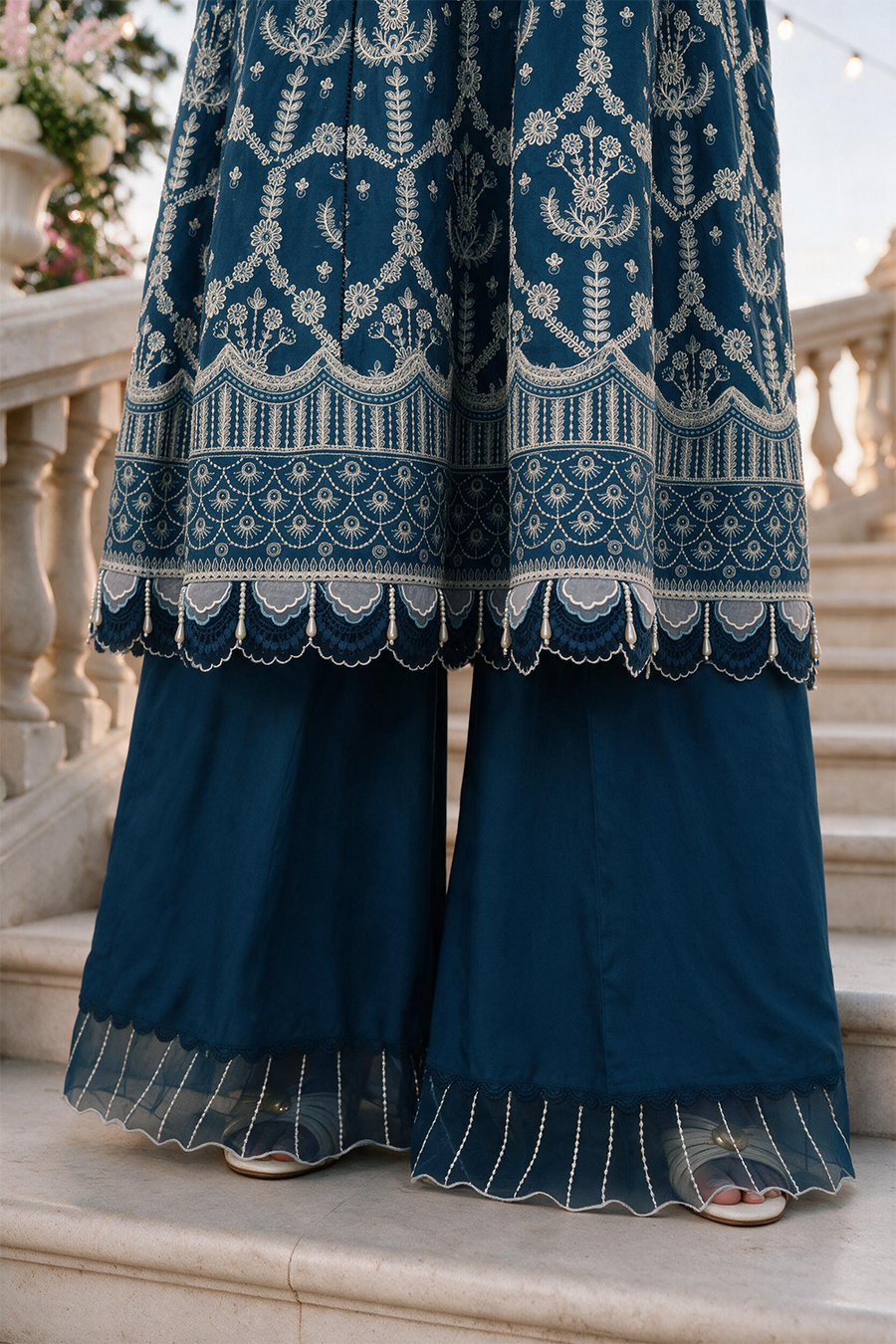 Zellbury Chikankari Embroidered Cotton Unstitched 3Pc Suit WUS26E34126