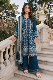 Zellbury Chikankari Embroidered Cotton Unstitched 3Pc Suit WUS26E34126