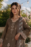 Zellbury Chikankari Embroidered Cotton Unstitched 3Pc Suit WUS26E34128