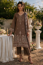 Zellbury Chikankari Embroidered Cotton Unstitched 3Pc Suit WUS26E34128