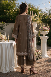 Zellbury Chikankari Embroidered Cotton Unstitched 3Pc Suit WUS26E34128