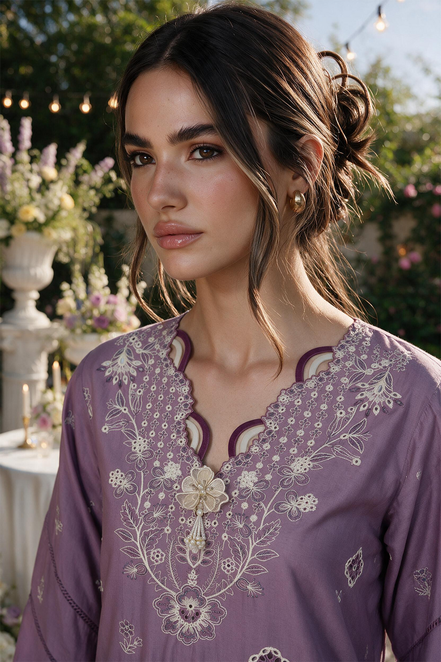 Zellbury Chikankari Embroidered Cotton Unstitched 3Pc Suit WUS26E34133