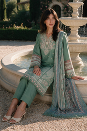 Zellbury Chikankari Embroidered Cotton Unstitched 3Pc Suit WUS26E34134
