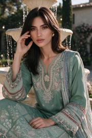 Zellbury Chikankari Embroidered Cotton Unstitched 3Pc Suit WUS26E34134