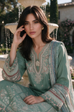 Zellbury Chikankari Embroidered Cotton Unstitched 3Pc Suit WUS26E34134