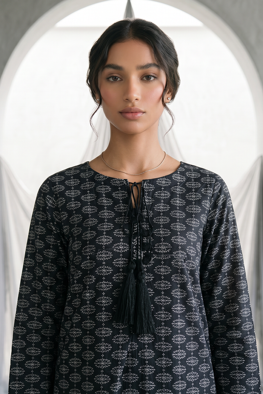 Zellbury Monochrome Printed Lawn Unstitched 2Pc Suit WUS26X21061