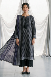 Zellbury Monochrome Printed Lawn Unstitched 2Pc Suit WUS26X21061