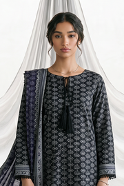 Zellbury Monochrome Printed Lawn Unstitched 2Pc Suit WUS26X21061